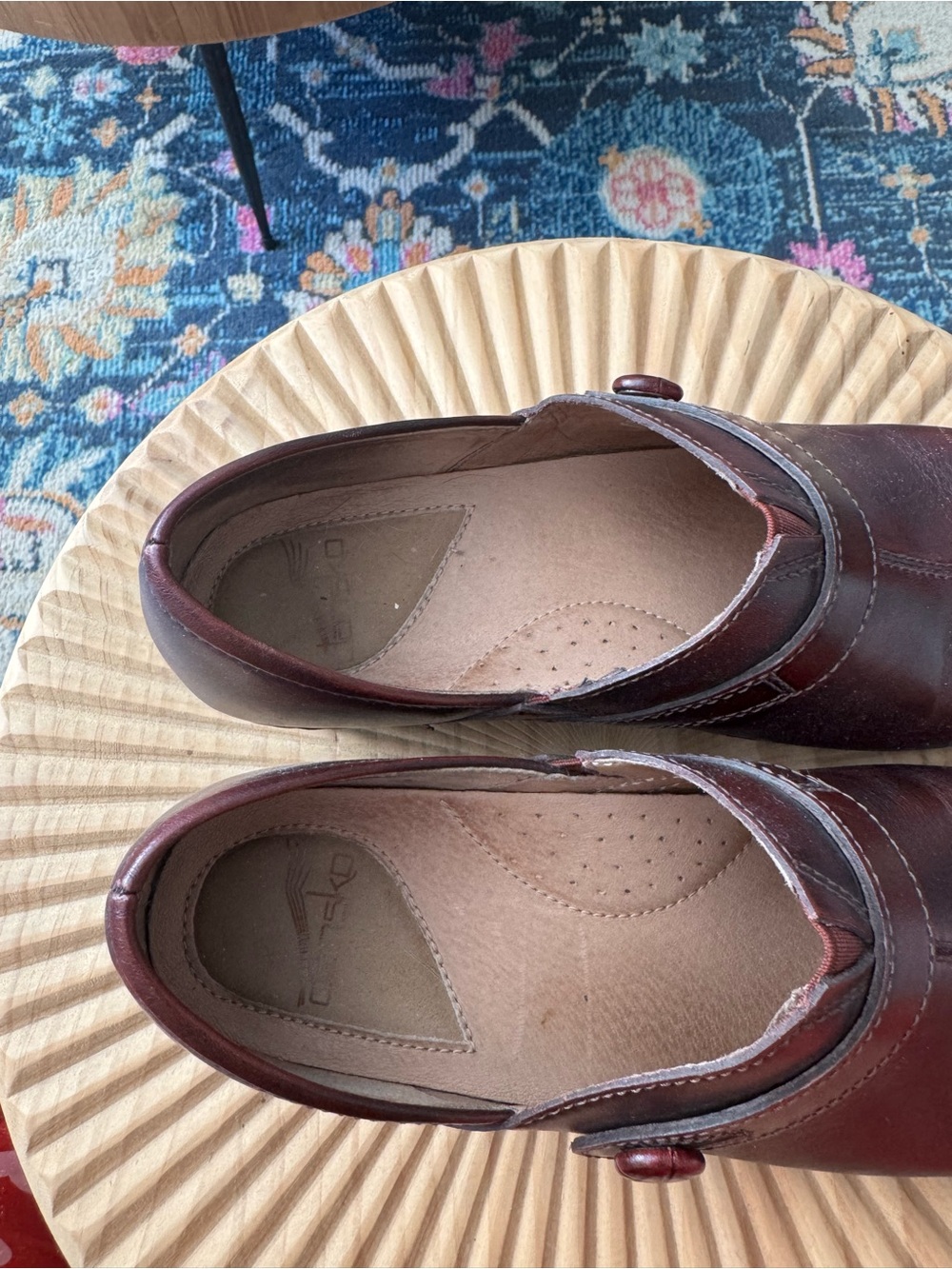 Dansko Solstice Clogs cordovan/burgundy leather size 39/8.5 Hardly Worn - Picture 6 of 11